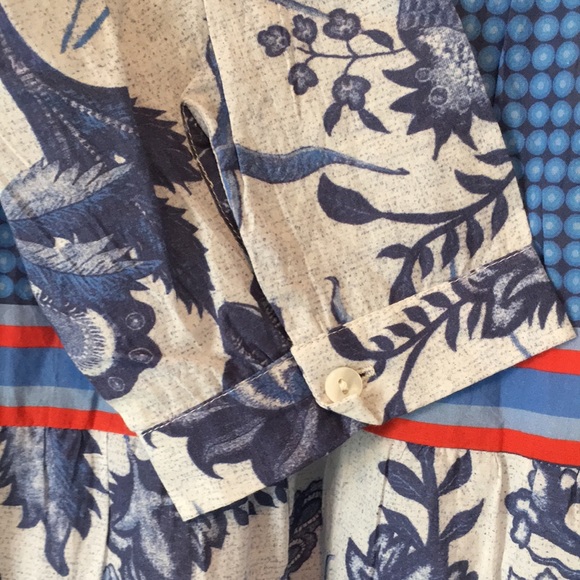 NWT Ro’s Garden Tiffany Rene blue block print mini dress - Picture 8 of 15